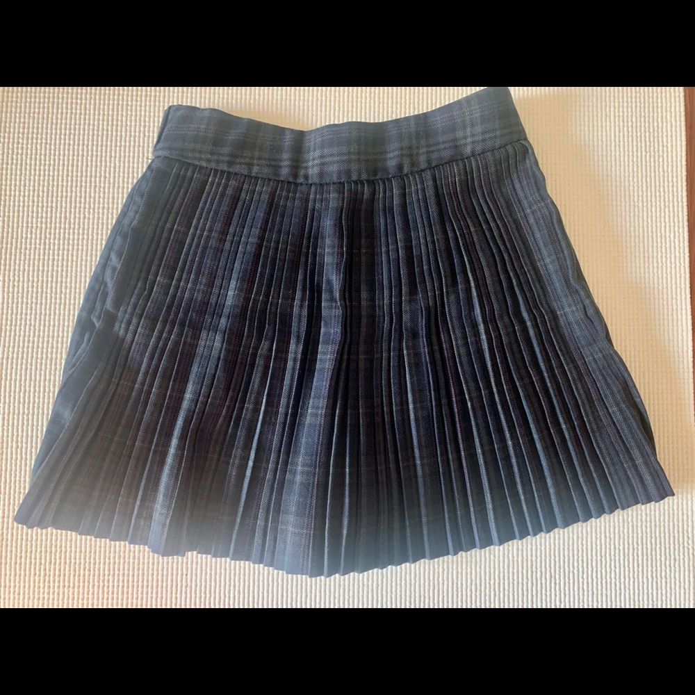 Zara Green Plaid Pleated Skort